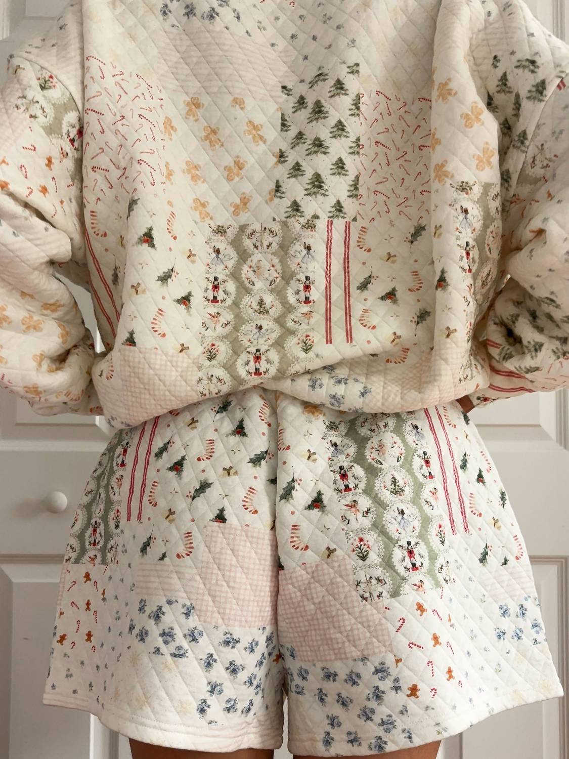 Sunkissed Coconut - Christmas Holiday Quilted Shorts