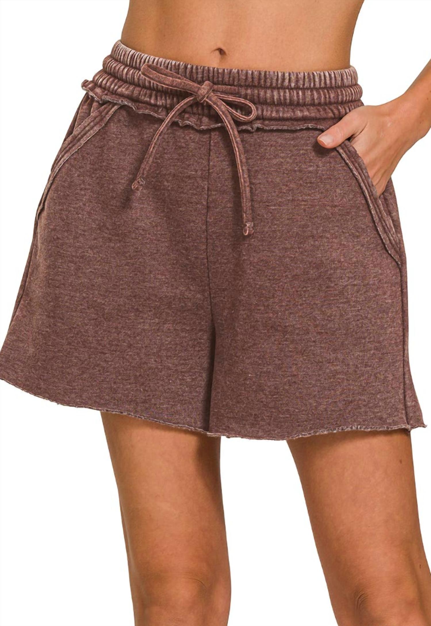 42Pops - Acid Wash Fleece Shorts