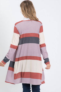 Heimish Usa - Color Block Open Cardigan
