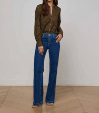 L'Agence - Ellery Eyelet Long Sleeve Blouse