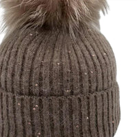 Linda Richards - Women's Sequin Detail Pom Hat