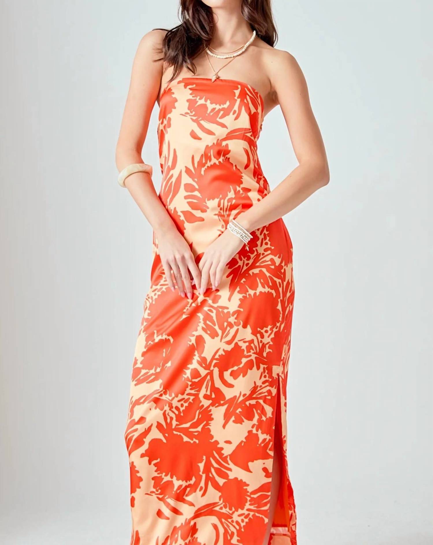 Endless Rose - Olivia Floral Satin Maxi Dress