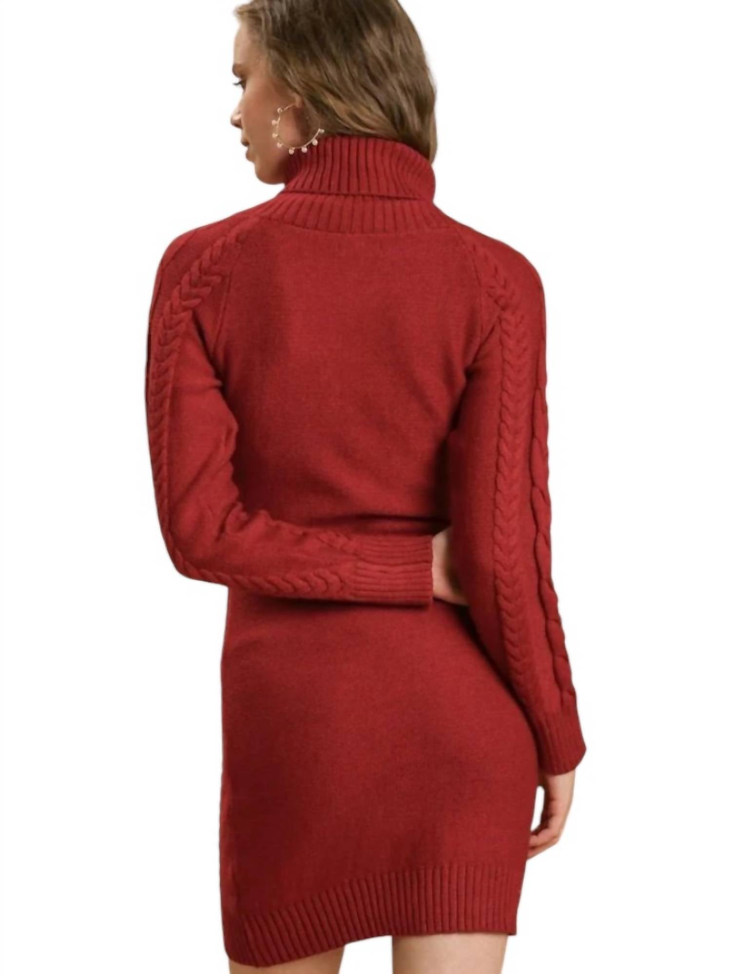 Umgee - Cable Knit Sweater Dress
