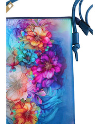 Shine Mark Accessories - Women's Midnight Bloom Crossbody Cell Phone Bag