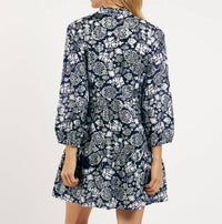 Jude Connally - Monaco Dress Boho Sterling Navy
