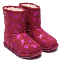 EMU Australia Women's Rainbow Unicorn Brumby Boots in deep pink - women's shoe