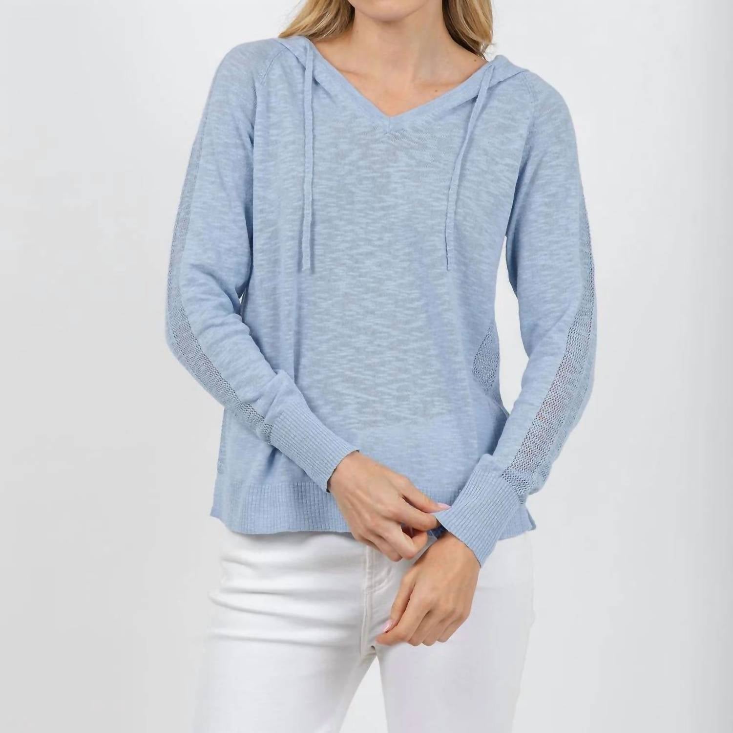 Elliott Lauren - Boardwalk Hoodie Sweater With Mesh Detail
