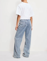 Good American - Good Skate Wide Crystal Jeans