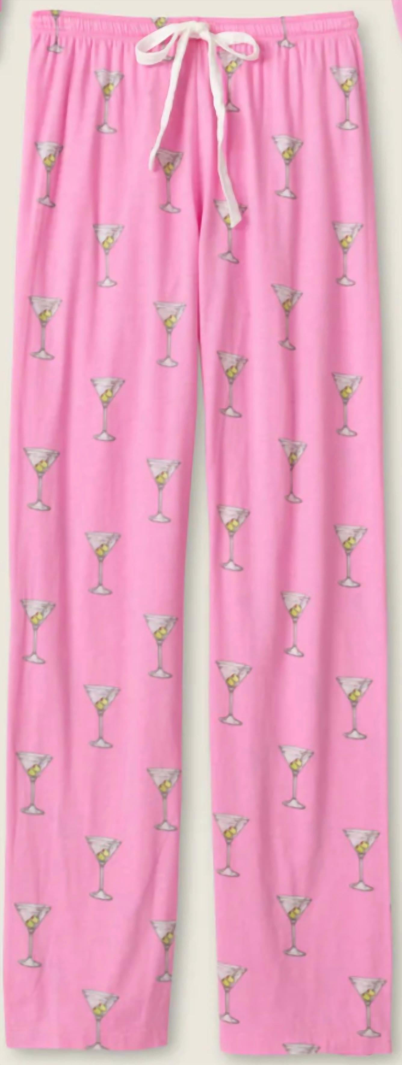 PJ Salvage Martini Print Pant in pink - women's intimate - view 4