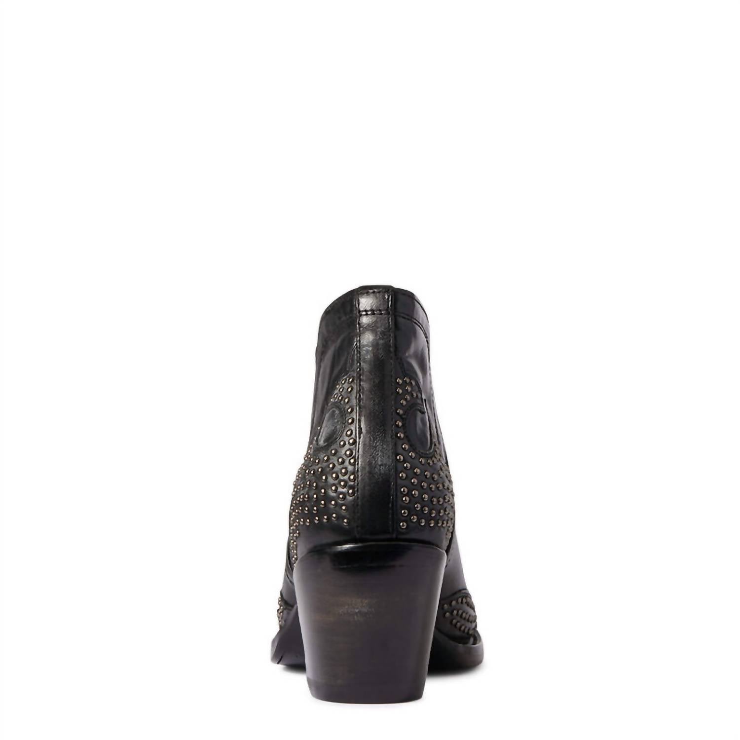 ARIAT Women's Dixon Studded Wingtip Western Bootie in true black - women's shoe - view 5