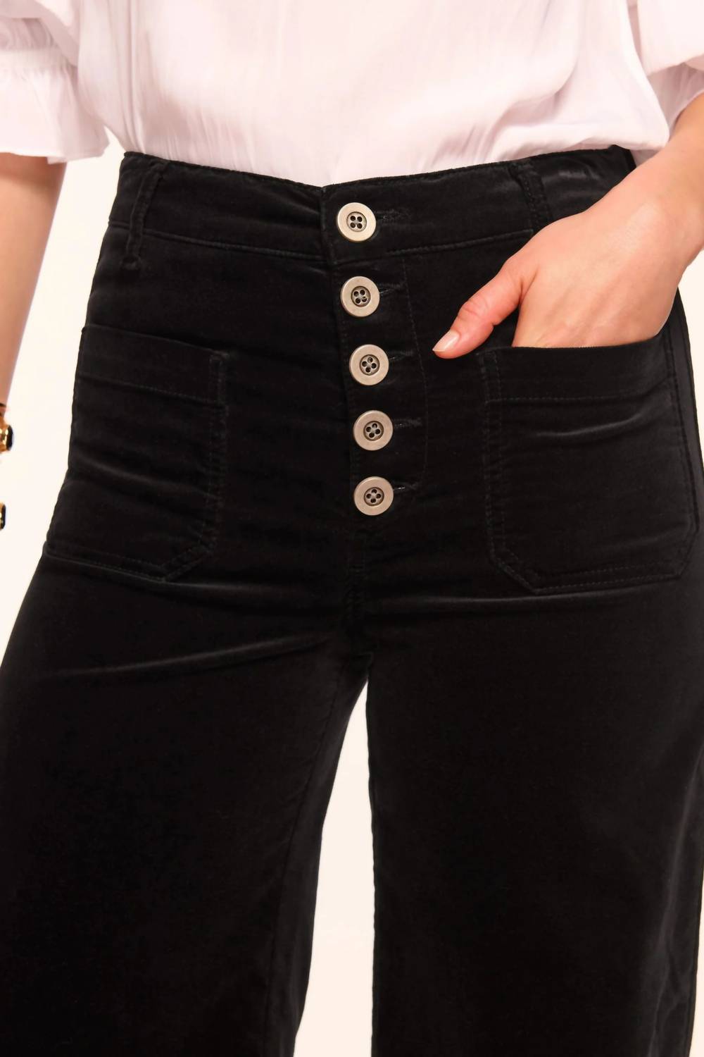 Ramy Brook - Cindy Velvet Wide Leg Jeans