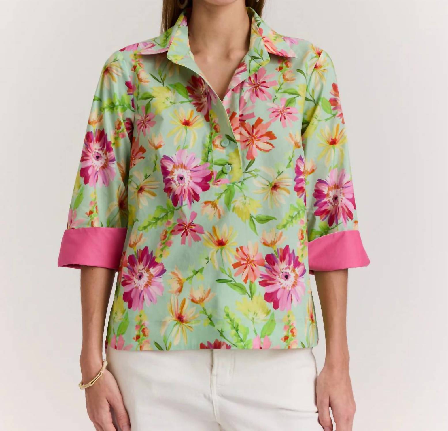Hinson Wu - Three Quarter Sleeve Aileen Shirt