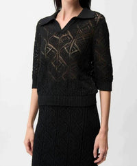 Joseph Ribkoff - Cotton Blend Open Stitch Sweater