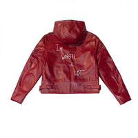 Knotwtr - I’m Worth A Lot Hooded Leather Jacket