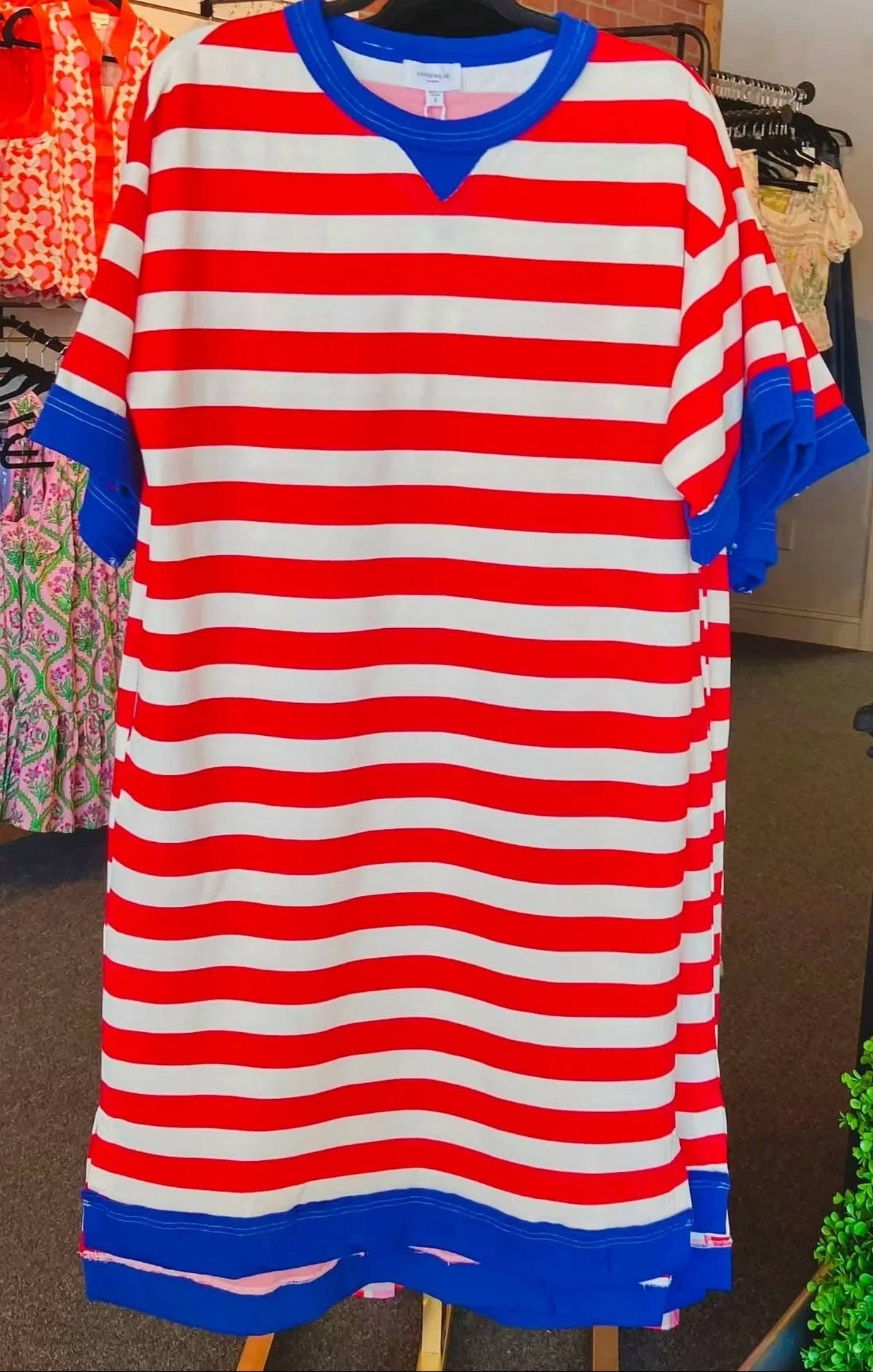 Anniewear - Women's Miss Americana Stripe Midi Dress