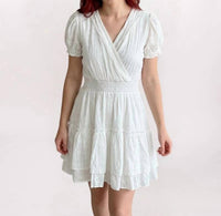 Fbz - Eyelet Surplice Dress