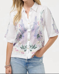 Johnny Was - Marleigh linen kimono sleeve top