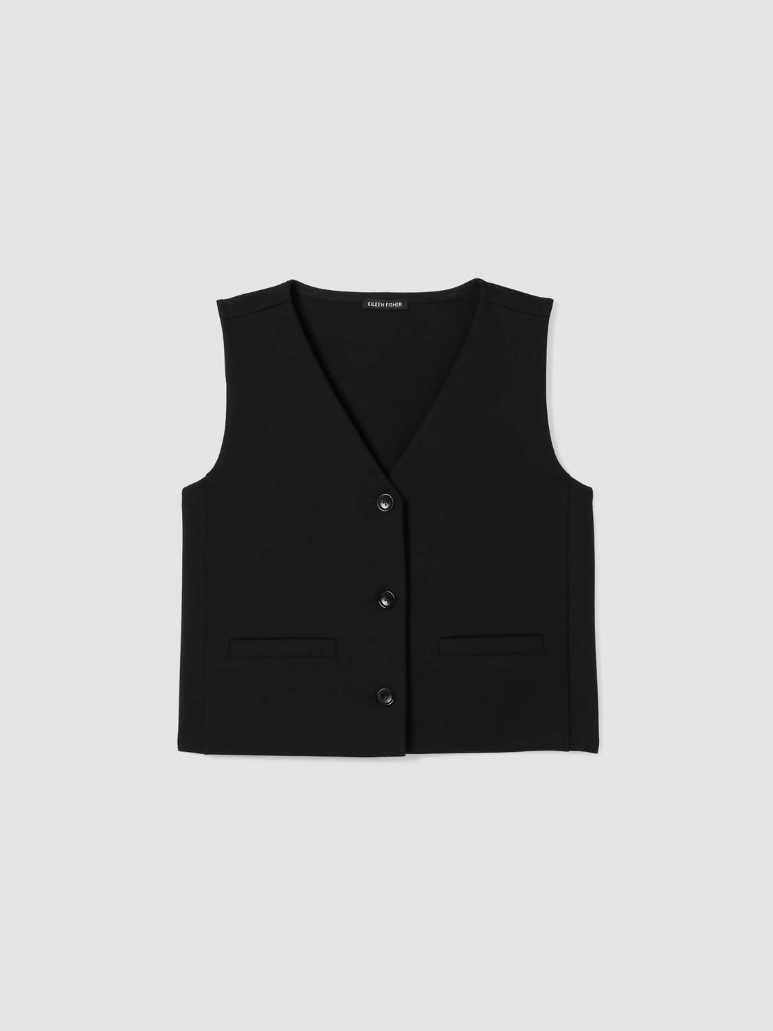 Eileen Fisher - Flex Ponte Washable Button Front Vest