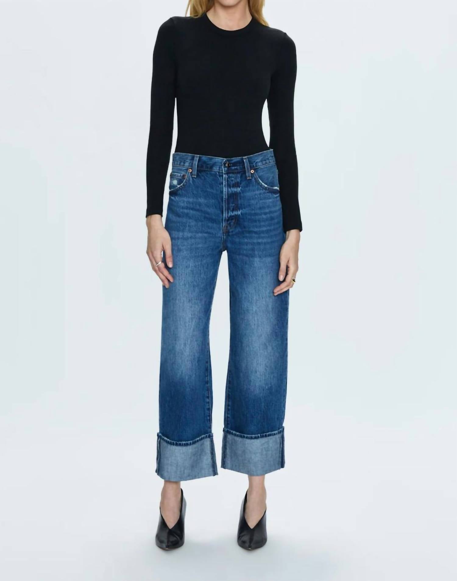 PISTOLA Ryder High Rise Cuffed Jeans in fulton - women's jeans