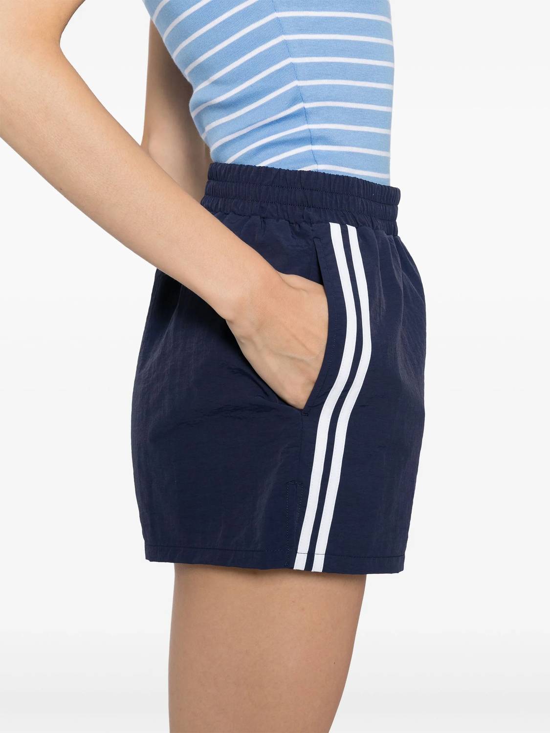 Sporty And Rich - Track Stripe Logo Shorts