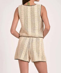 Elan - Crochet High-waisted Shorts