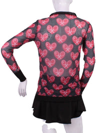 Love Love Tennis - Women's Limited Mid Heart Mesh Very Vee Top
