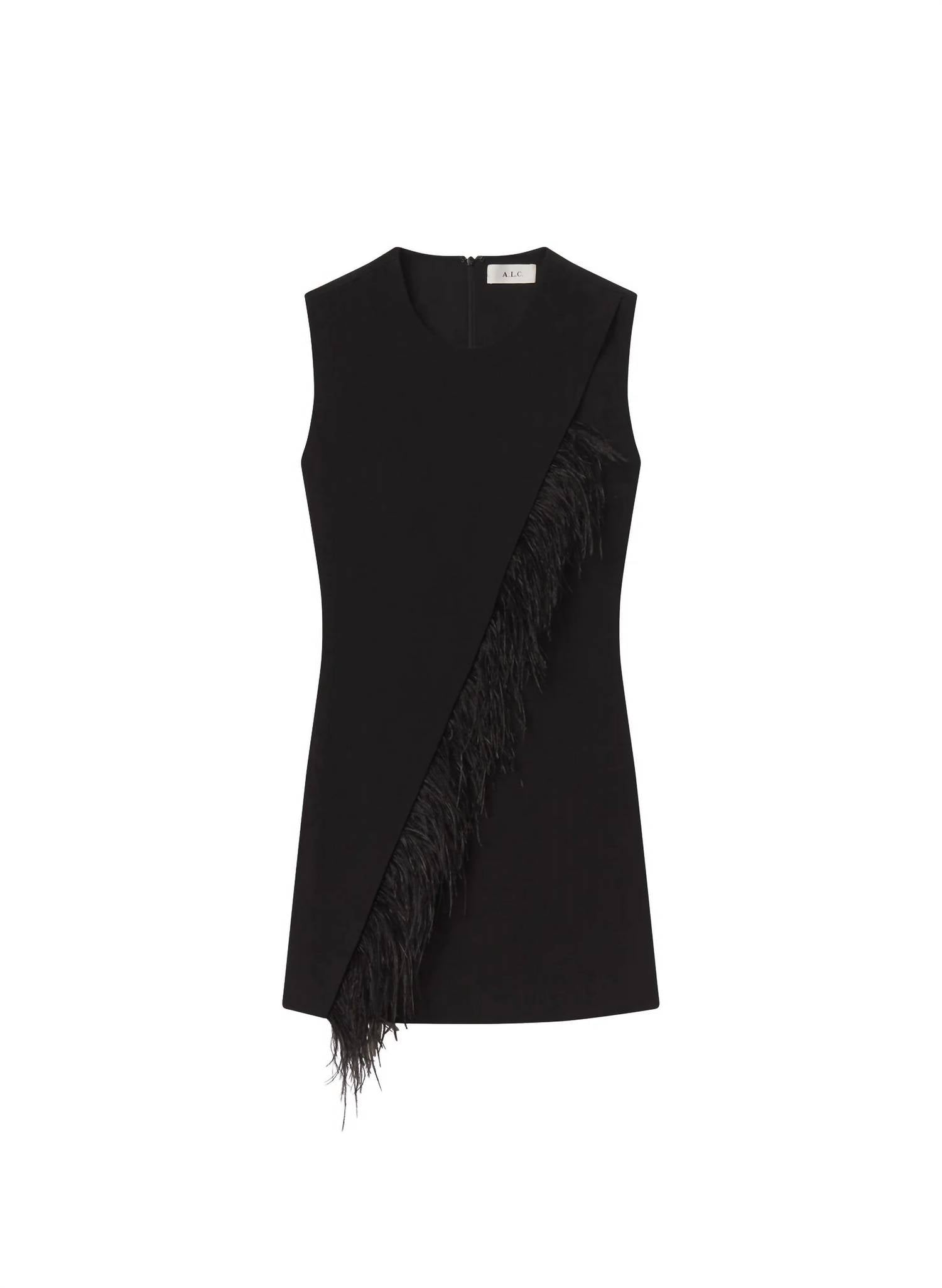 A.L.C. - Beck Feather Trimmed Mini Dress