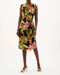 Joseph Ribkoff - Floral Tropical Print Wrap Dress