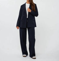 Esqualo - Bergny Double Breasted Pinstripe Blazer