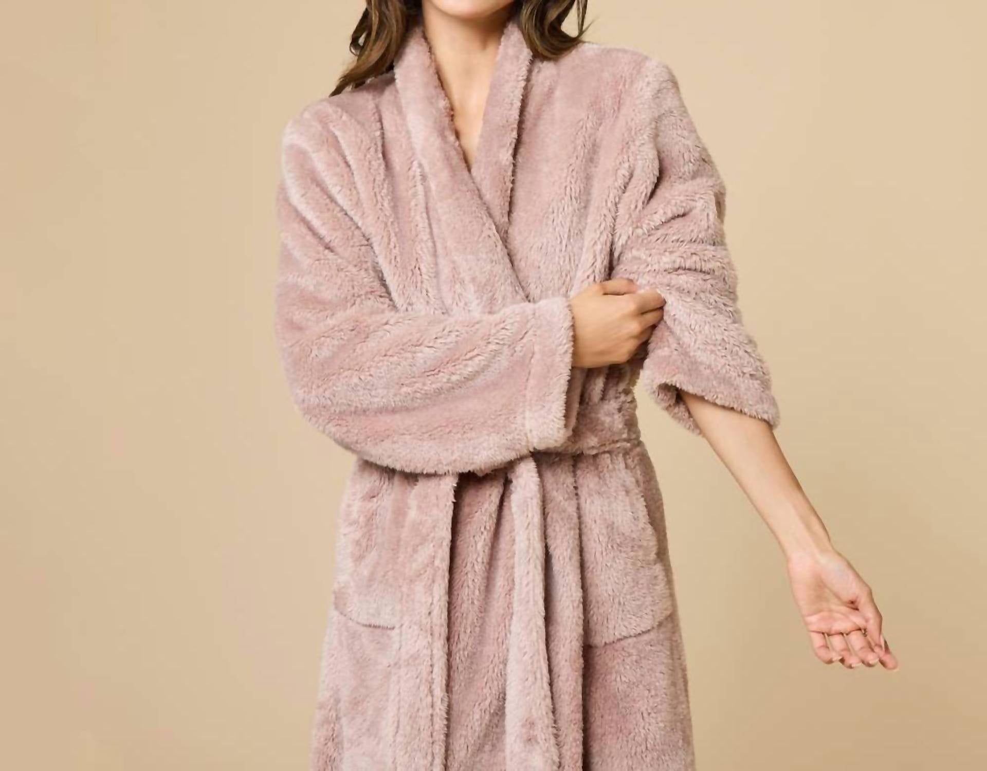 SOFTiES Dreamplush Wrap Robe in almond - women's intimate - alternate view
