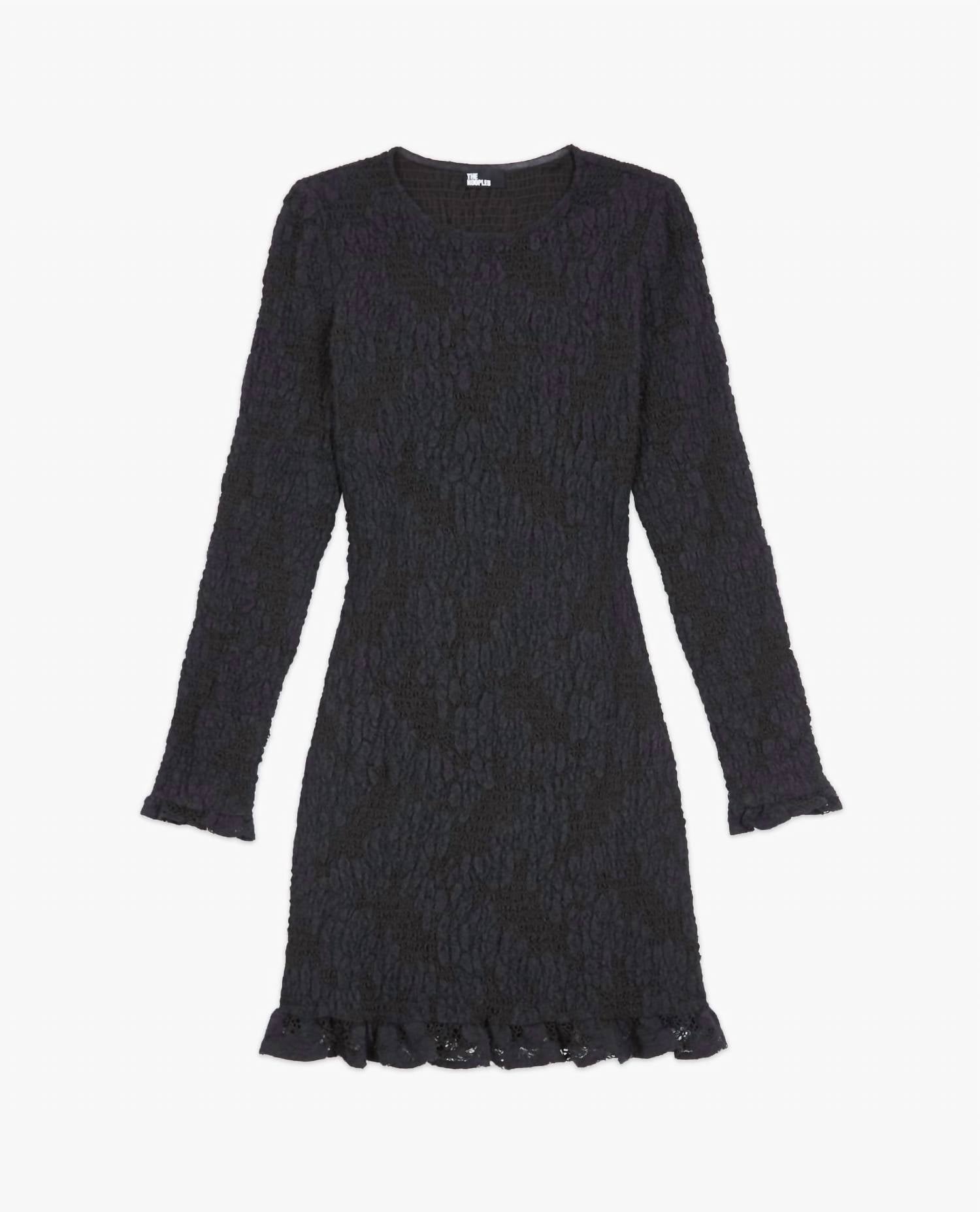 The Kooples - Lace Ruffled Long-sleeve Mini Dress