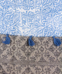 Saachi - Tassel Trim Cotton Scarf