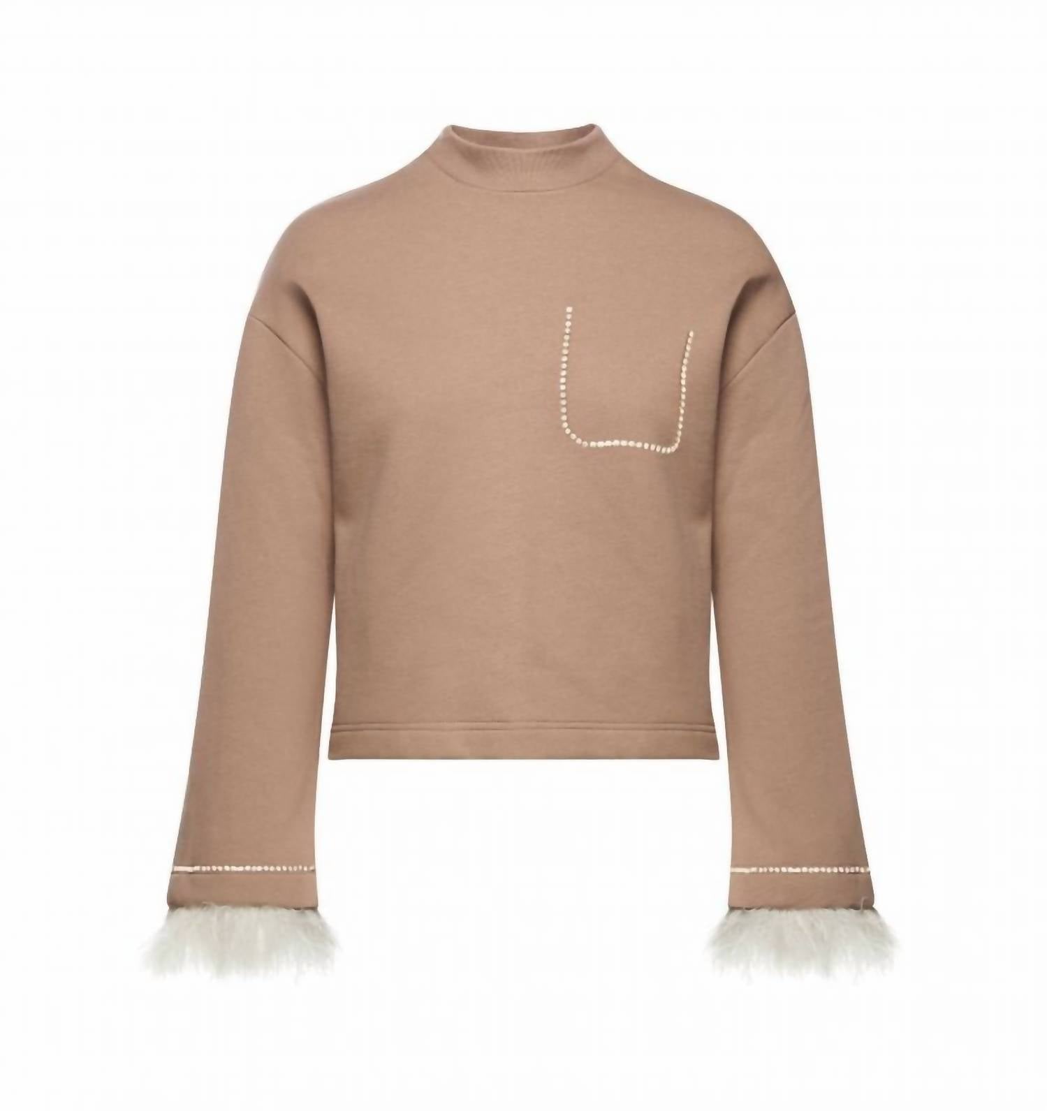Sfizio - Fur sleeve sweatshirt