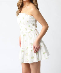 Olivaceous - Kendra Strapless Floral Dress