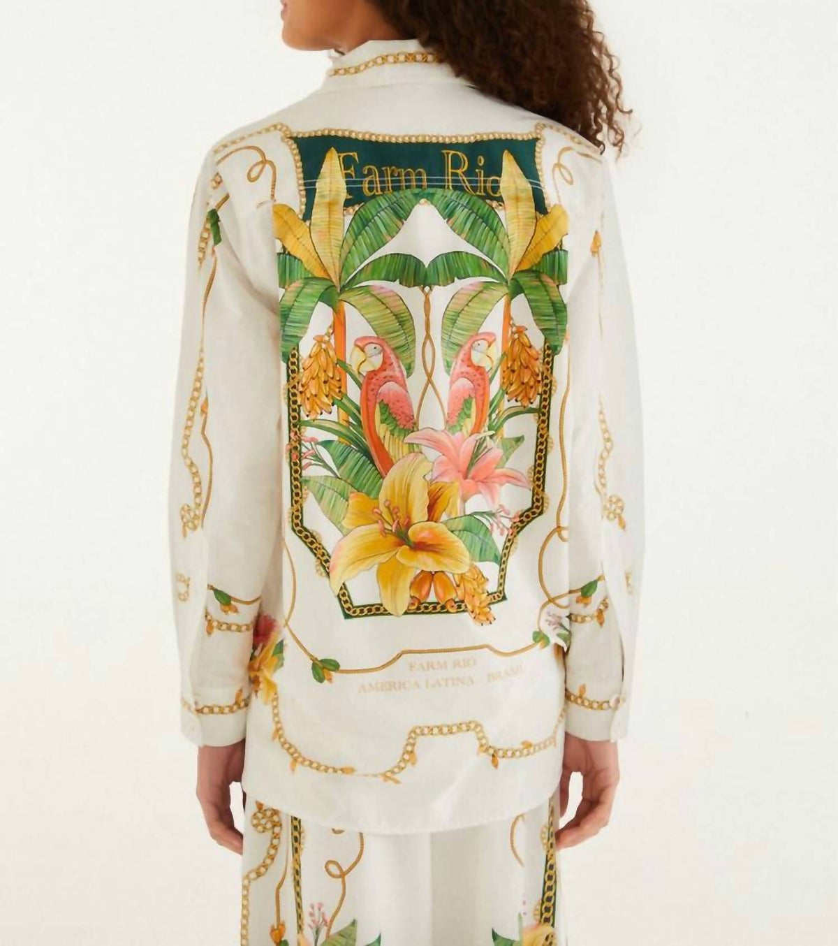 Farm Rio - TROPICAL ROYALTY LONG SLEEVE SHIRT