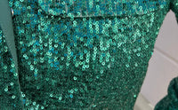 Voy - Double Pocket Collared Sequin Blouse