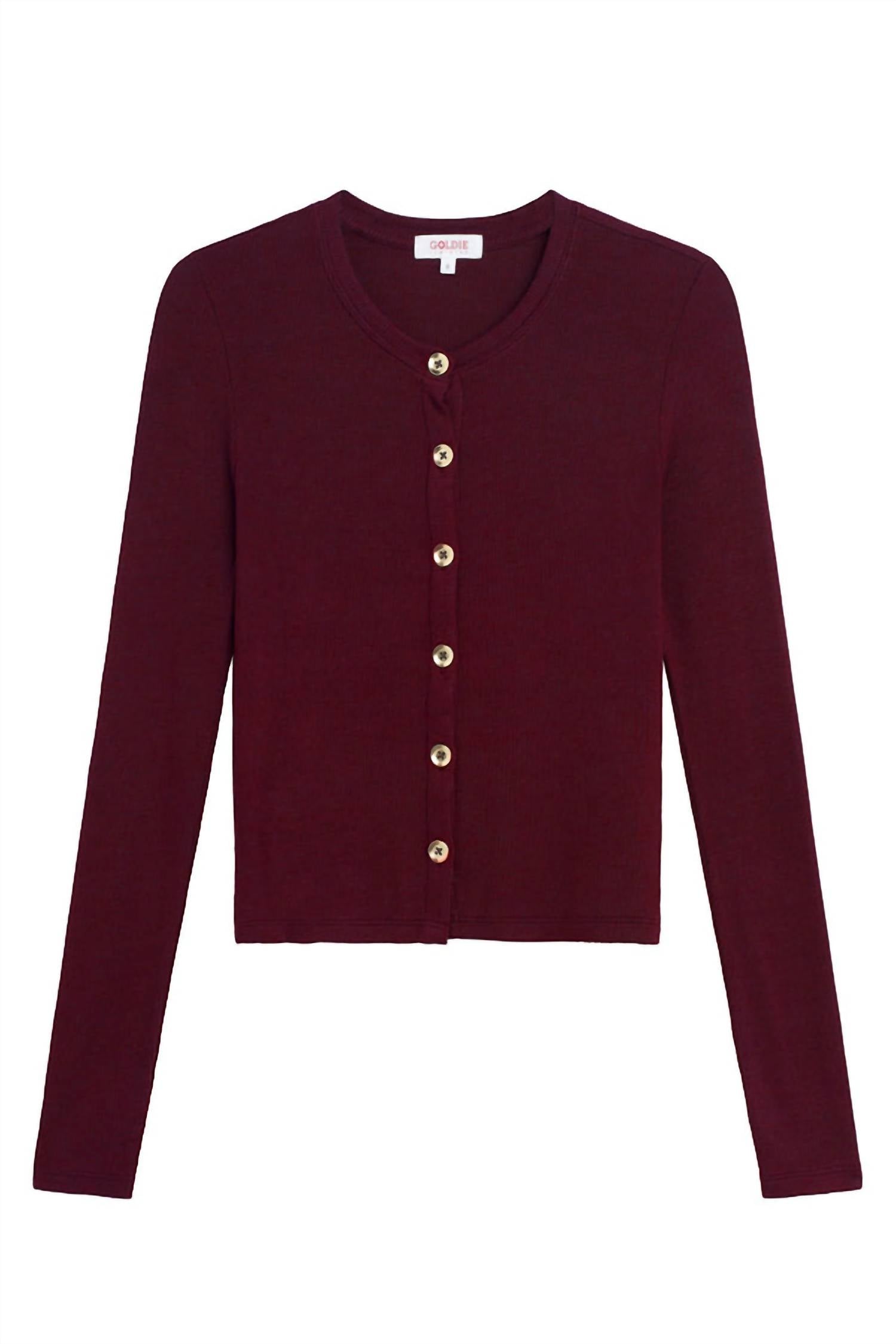 Goldie - Wide Rib Crop Cardigan