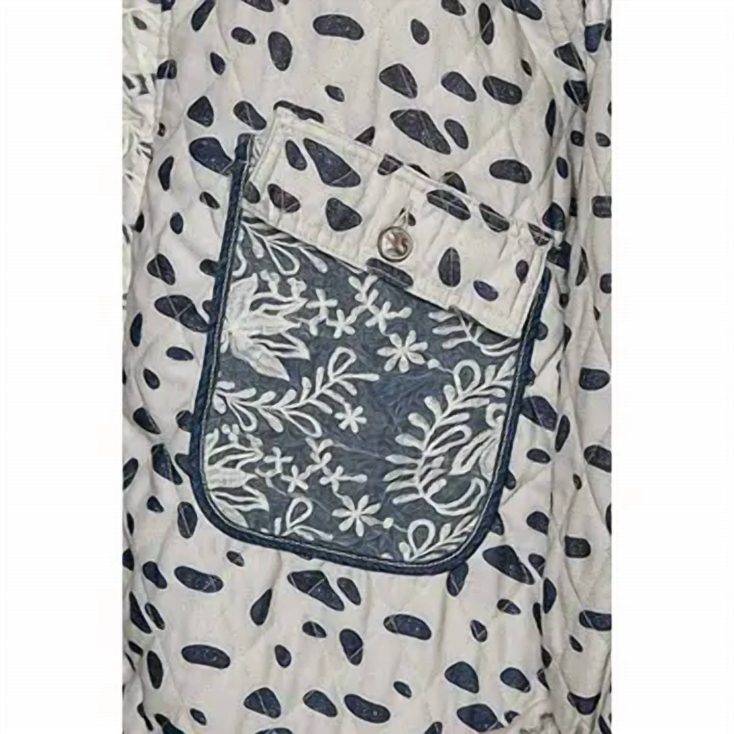 Pol - Long Sleeve Elbow Patch overlaid lace quilted woven jacket