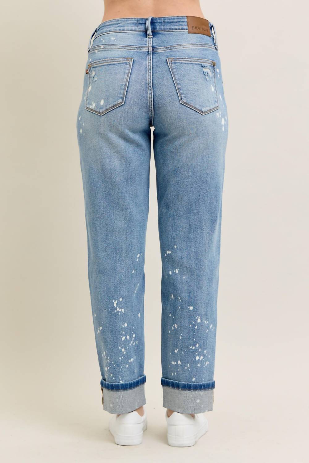 Judy Blue - Mid Rise Cuffed Boyfriend Jeans