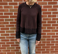 J. Society - Two Tone Plaited Crew Sweater