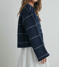 Buttermelon - Nova Button Front Striped Cardigan