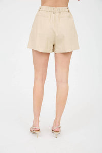 The Workshop - Kalene High-waist Front Pleat Shorts