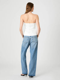 French Connection - York Satin Strapless Peplum Top