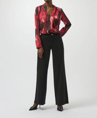 Joseph Ribkoff - Satin Abstract Print Straight Top