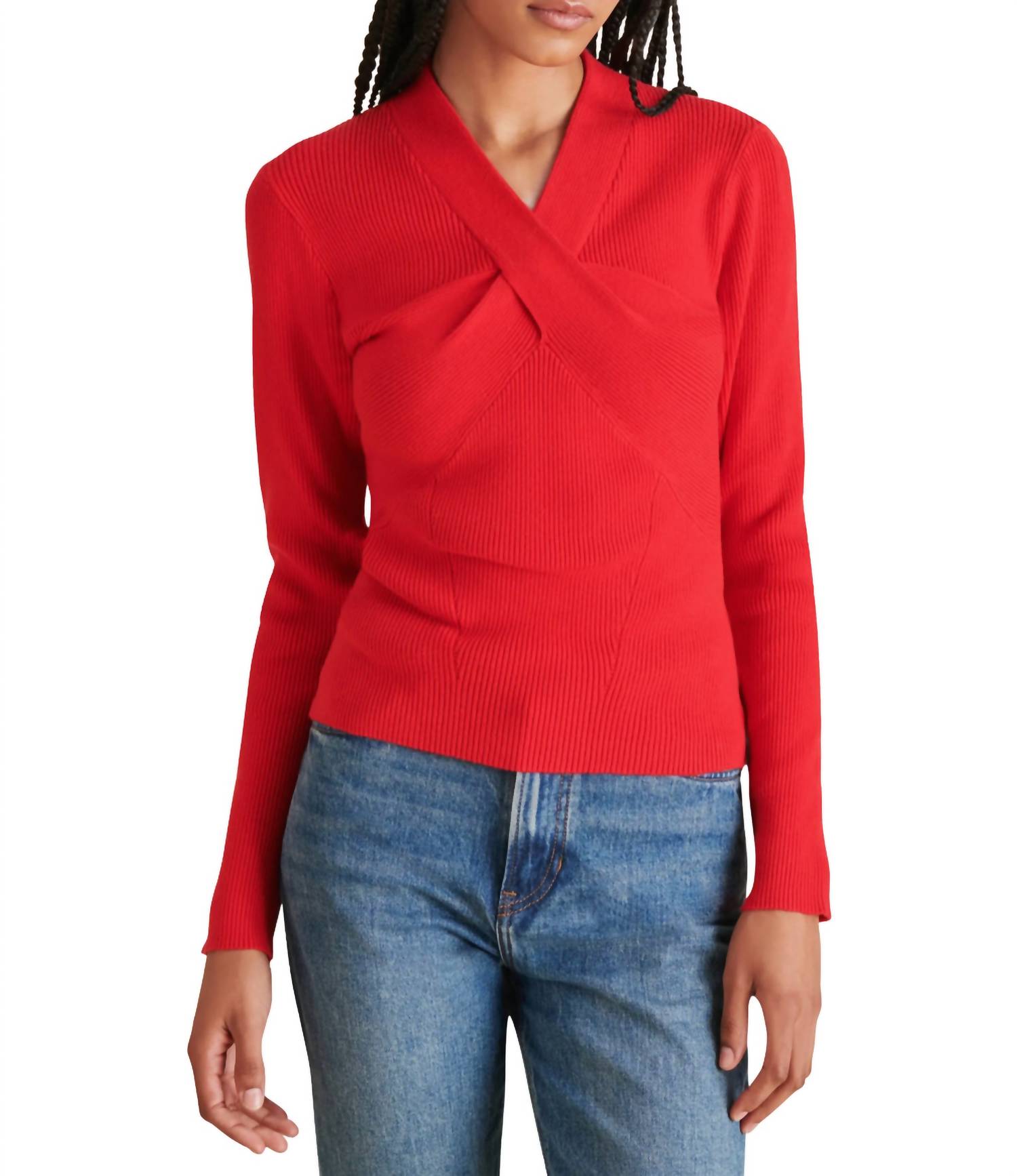 STEVE MADDEN Francesco Sweater in red 1 - women's sweater