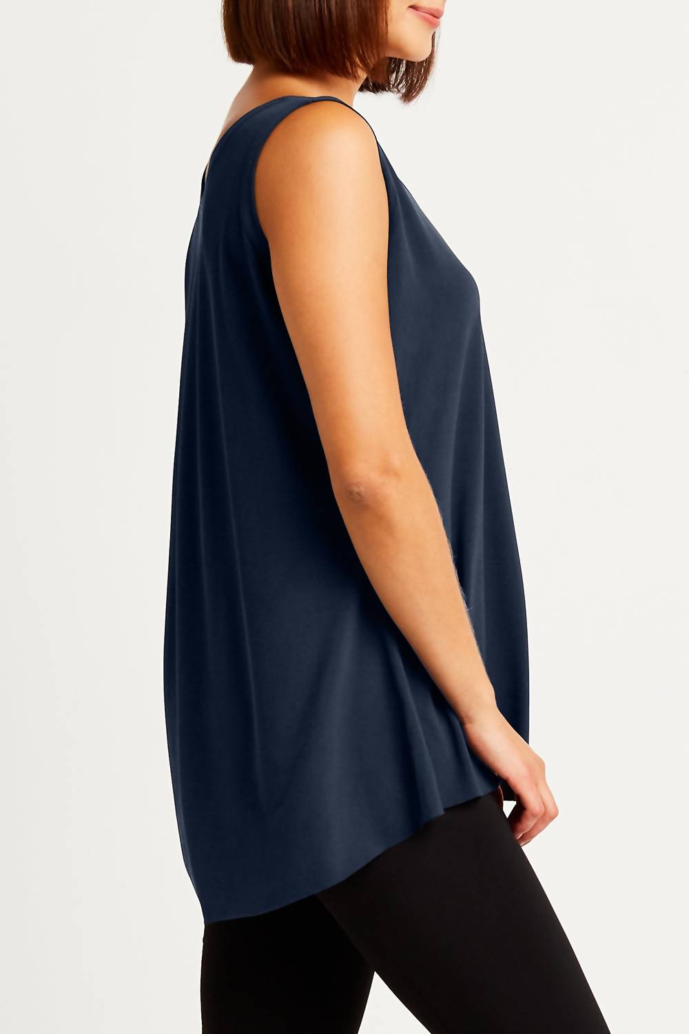 Planet By Lauren G. - Matte Jersey Shirtail Tank