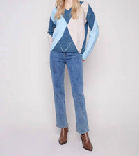 Charlie B - V-Neck argyle sweater