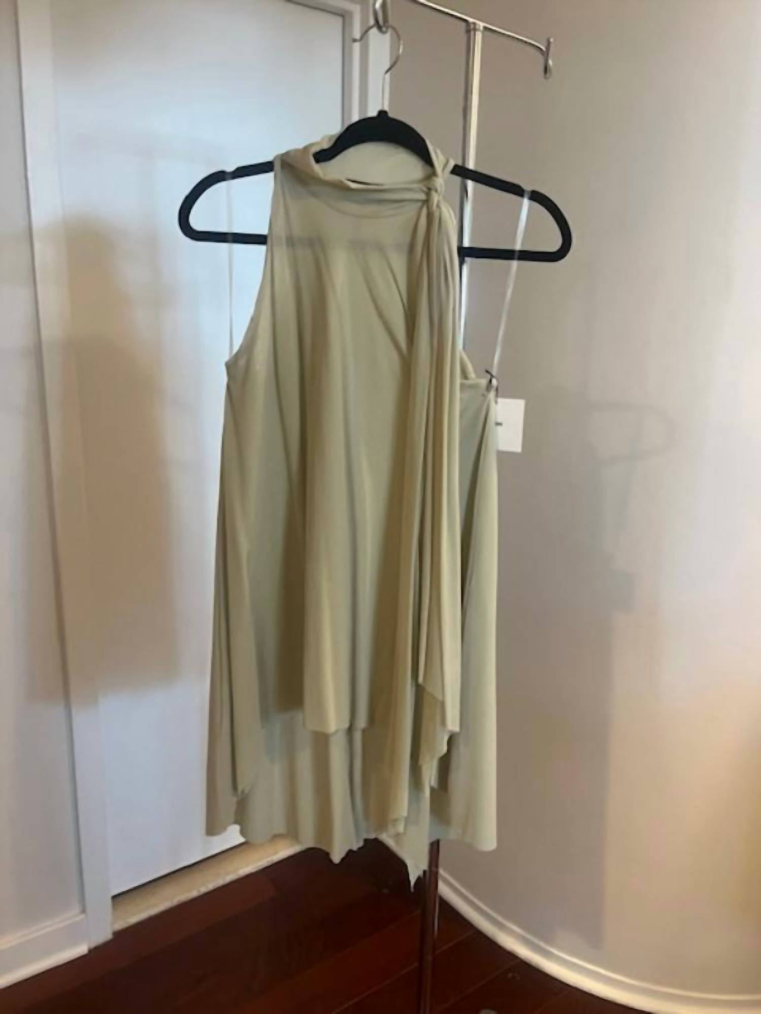 Petit Pois By Viviana G Women's High-Low Halter Top in sage - women's shirt