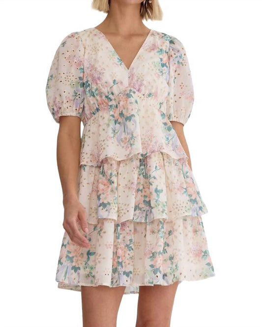 Entro - Spring Flowers Tiered Dress