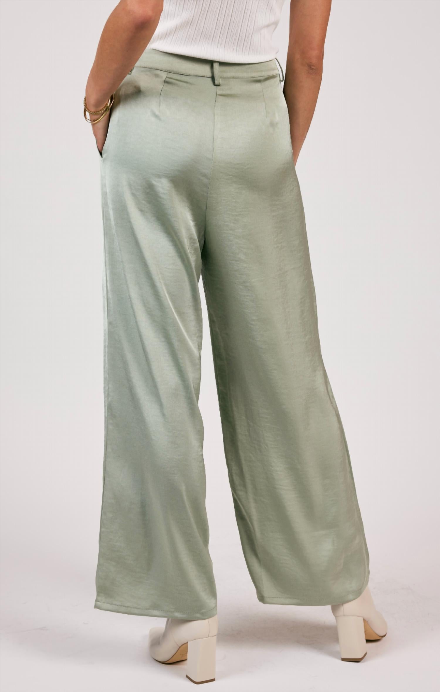 Sage The Label - Satin Wide Leg Pant